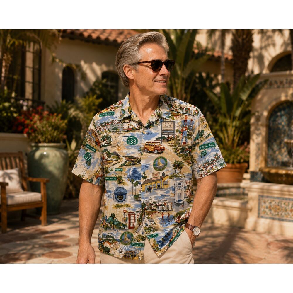 Matt Ryder Laguna Beach CA Scenic Shirt Surf Woody California Resort 52 Chest - Picture 6 of 8